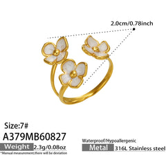 Daisy and Enamel Flower Ring Collection