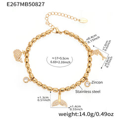 18K Gold-Plated Coastal Charm Bracelet Collection