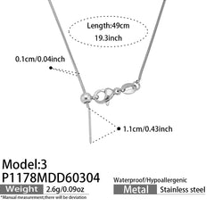 Cubic Zirconia Letter Charms & Separate Necklace Chains