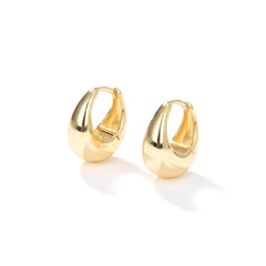 Nadine Vintage-Inspired Teardrop Huggie Earrings