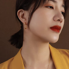 Minimal U-Shaped Stainless Steel Stud Earrings