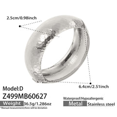 Wide Sculptural Stainless Steel Cuff Designs