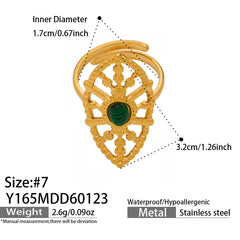Openwork Geometric Ring Collection