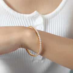 Colored Cubic Zirconia Tennis Bracelet