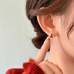 Daphne Pavé Gourd Stud Earrings