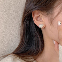 Daphne Vintage-Inspired Pearl Bow Stud Earrings