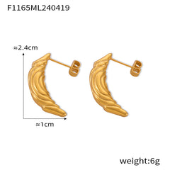 Gold-Tone Textured Geometric Hoop Designs