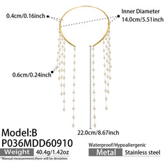 Gold-Tone Bead Fringe Collar Necklace Designs