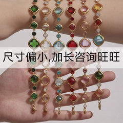 Faceted Stone Accent Anklet