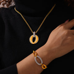 Sparkling Oval Necklace or Bracelet