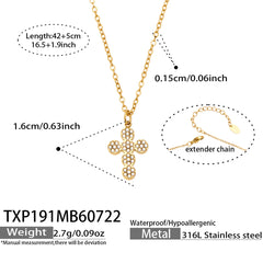 18K Gold-Plated Cubic Zirconia Cross Jewelry