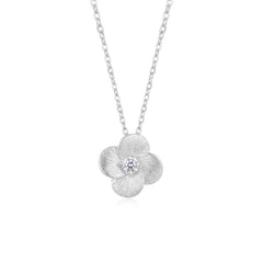 Nadine Brushed Camellia Pendant Necklace