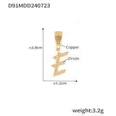 18K Gold-Plated Script Initial Charm Pendant