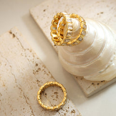 Rectangle Cubic Zirconia Band Ring