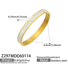 18K Gold-Plated Sparkling Clasp Bangle Designs