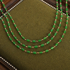 Green Crystal Bead Necklace & Bracelet
