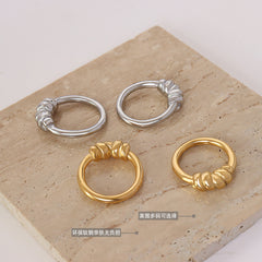 18K Gold-Plated Twisted Sculptural Ring