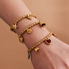 Bell, Ocean or Heart Charm Bracelet