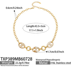 18K Gold-Plated Resin Oval-Link Jewelry