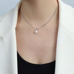 Pearl-Look Pendant Necklace or Stud Earrings
