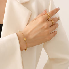 Gold-Tone Heart Station Jewelry