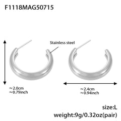 Polished Rounded Hoop Earrings