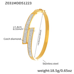 Sparkling Geometric Bangle Bracelet