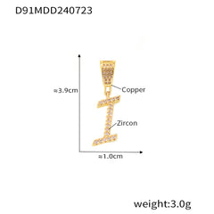 18K Gold-Plated Script Initial Charm Pendant
