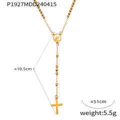 Geometric Cross or Disc Pendant Necklace