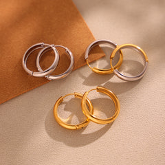 Polished Round Hoop Earring Collection