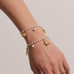 18K Gold-Plated Ocean Charm Necklace or Bracelet