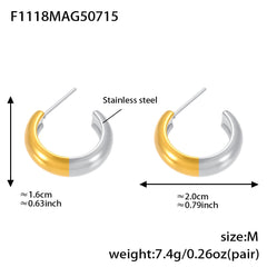 Polished Rounded Hoop Earrings