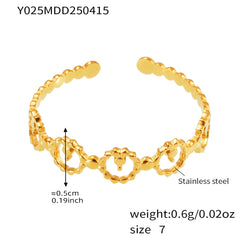 Gold-Tone Sculptural Open Ring