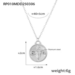 Zodiac Coin Pendant Necklace