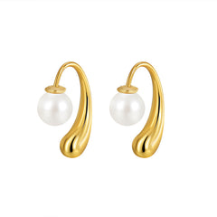 Nicolette Vintage-Inspired Pearl Teardrop Stud Earrings