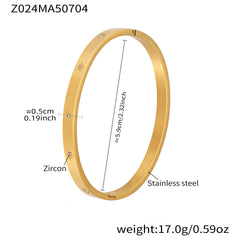 Cubic Zirconia Minimal Bangle Collection