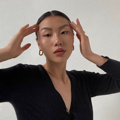 Camille Minimalist Oval Hoop Earrings