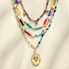 Colorful Natural Stone Bead Necklace Collection