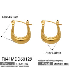 Matte Hammered Hoop Earrings