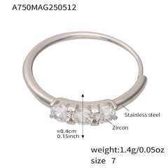 Cubic Zirconia Slim Floral Ring Designs