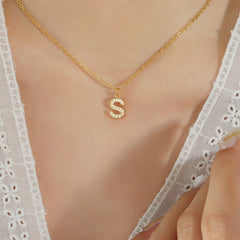 Sparkling Initial Pendant Necklace