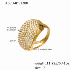 Cubic Zirconia Sculptural Open Ring Designs