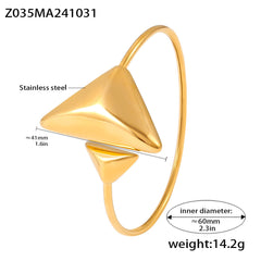 18K Gold-Plated Double Triangle Open Cuff