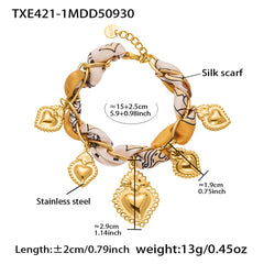 Scarf-Tie Multi-Charm Jewelry Designs