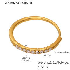 Cubic Zirconia Slim Floral Ring Designs