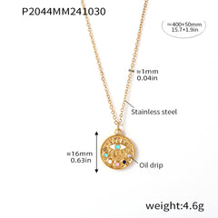 18K Gold-Plated Eye Motif Necklaces & Ring