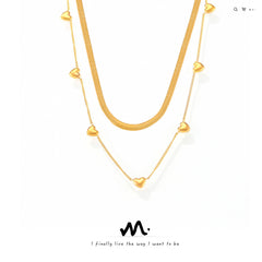 Gold-Tone Mini Heart Chain Necklace