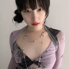Nicolette Pearl Stardust Choker Necklace No. 030075