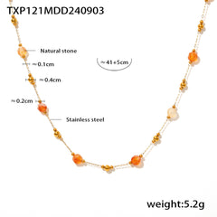 Natural Stone Bead Necklace or Bracelet