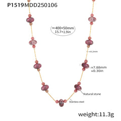 Natural Stone Beaded Necklace